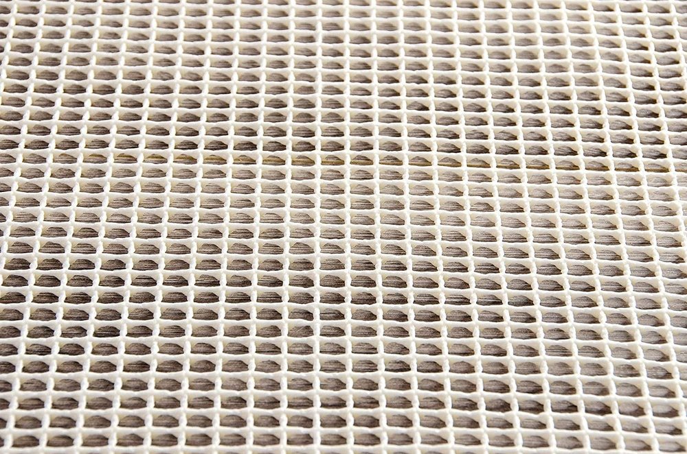 8' x 10' Ivory Striped Weave Non Slip Rug Pad
