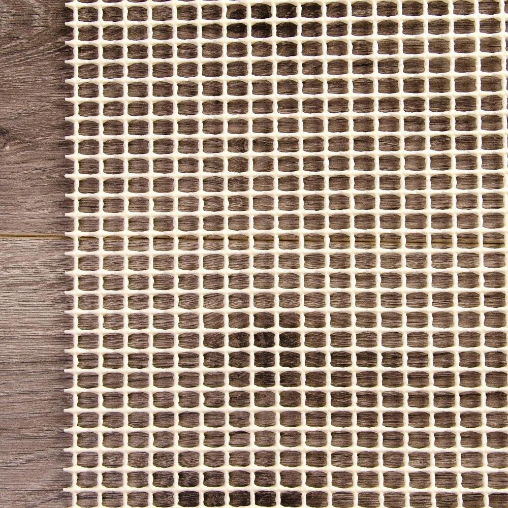 8' x 10' Ivory Striped Weave Non Slip Rug Pad