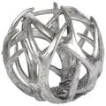 7" Silver Metal Tabletop Sculpture on a white background