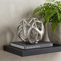 7" Silver Metal Tabletop Sculpture