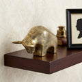 Gold Cast Aluminum Raging Bull Sculpture