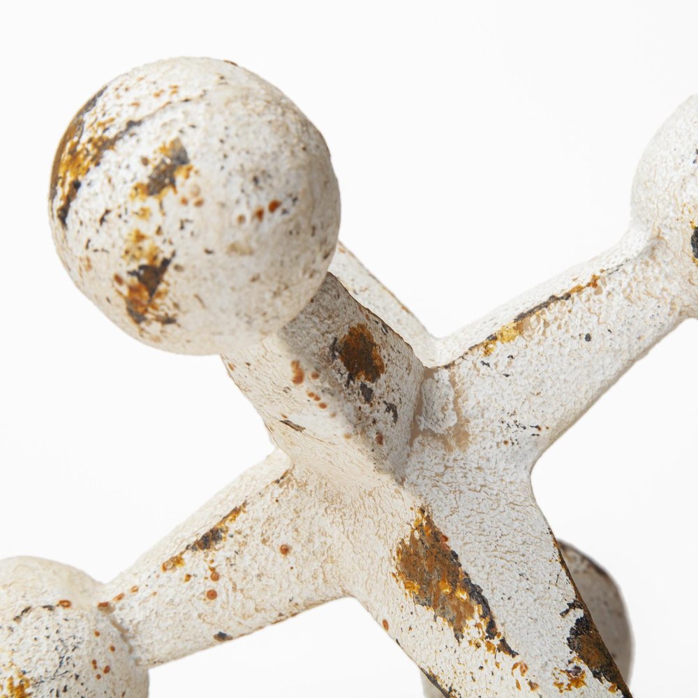 Set Of Three Iron Jack Sculptures on a white background