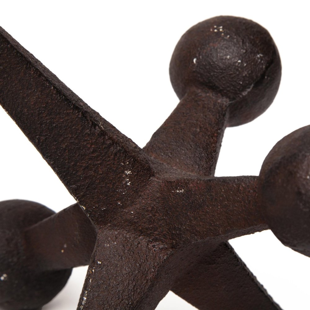 Set Of Three Iron Jack Sculptures on a white background