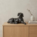 Black Metal Labrador Dog Sculpture