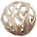 White Resin Antler Shaped Sculpture on a white background