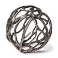 Silver Metal Tree Branch Sculpture on a white background