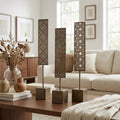 Set of Three Gold Metal Modern Abstract