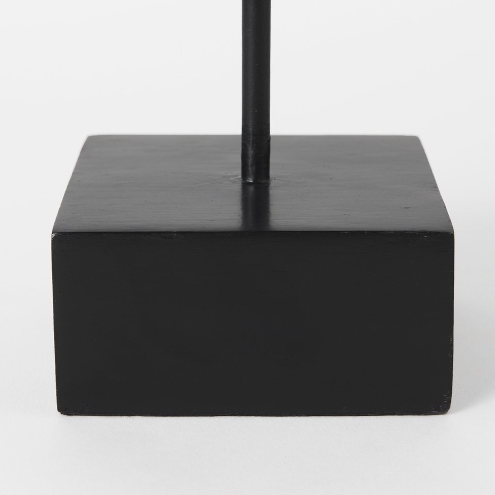 13" Brown Fabric Hand Tabletop Sculpture. Sculpture isolated on a plain white background, showing a fabric surface.