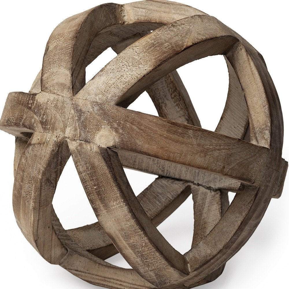 8" Brown Polyresin Tabletop Sculpture on a white background