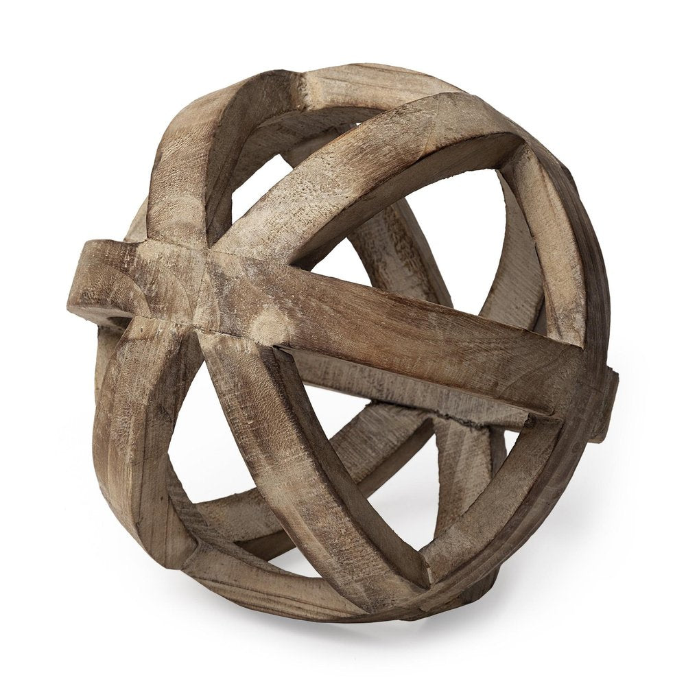8" Brown Polyresin Tabletop Sculpture on a white background