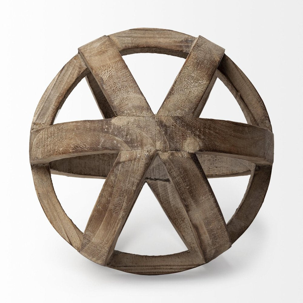 8" Brown Polyresin Tabletop Sculpture on a white background