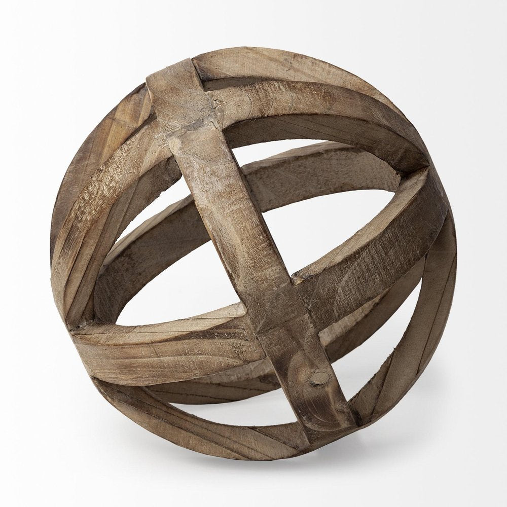 8" Brown Polyresin Tabletop Sculpture on a white background