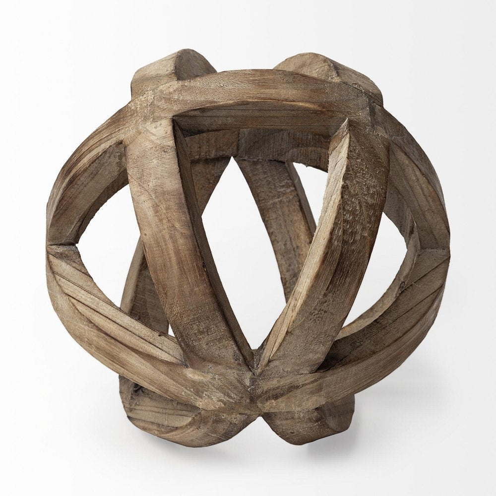 8" Brown Polyresin Tabletop Sculpture on a white background