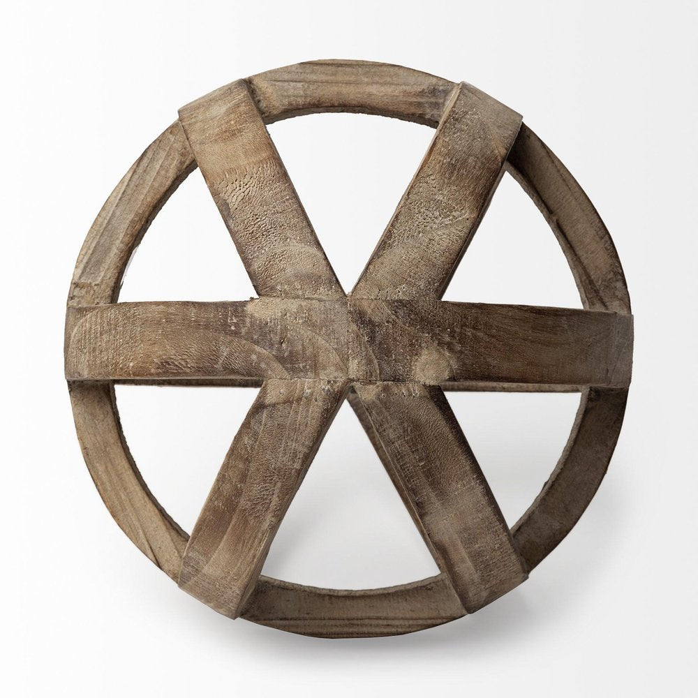 8" Brown Polyresin Tabletop Sculpture on a white background