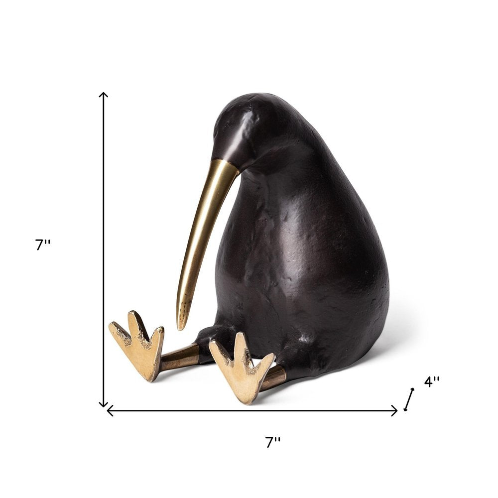7" Black Metal Tabletop Sculpture