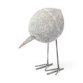 7" Off White Resin And Metal Snipe Bird Tabletop Sculpture on a white background