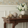 Set of Three 5" Brown Solid Wood Decorative Orb
