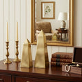 Set of Two 11" Gold Metal Tabletop Sculpture