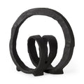 8" Black Fabric Tabletop Sculpture on a white background