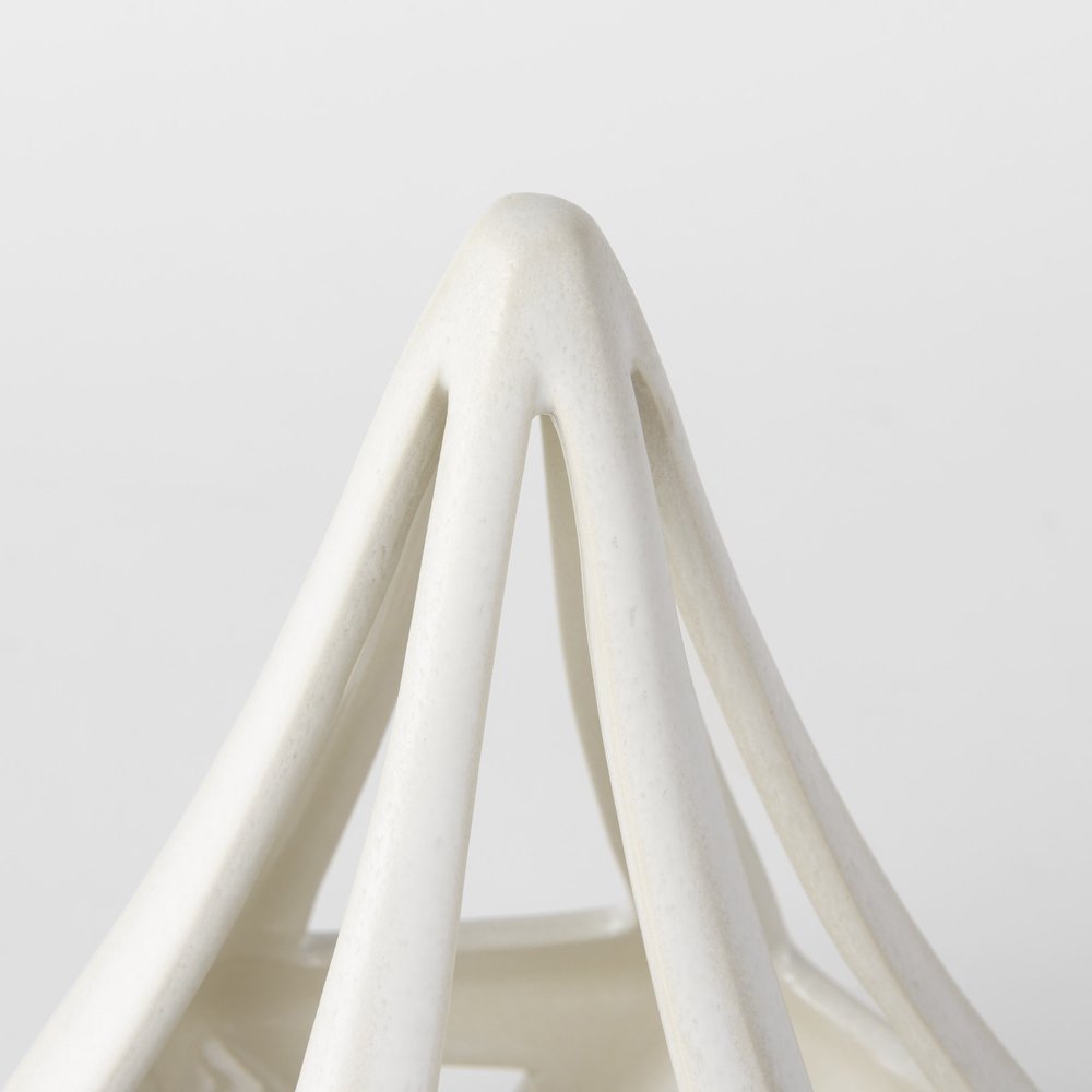 9" White Stainless Steel Tabletop Sculpture