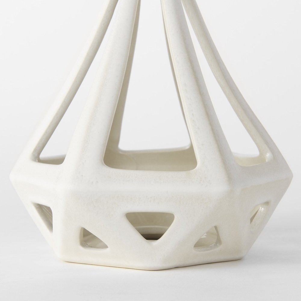 9" White Stainless Steel Tabletop Sculpture