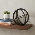 Petite Black Metal Circular Decorative Object