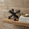 7" Black Beaded Wooden Decorative Jack