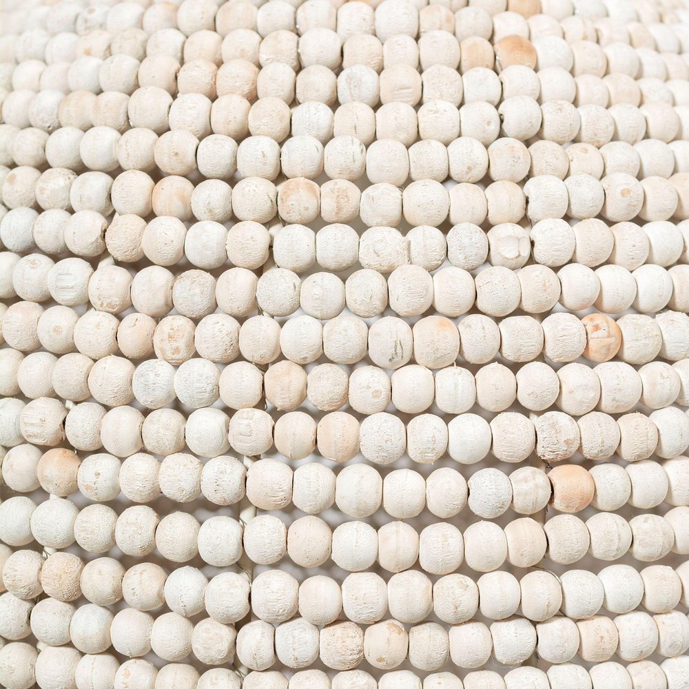 Whitewash Beaded Ball Hanging Pendent Light