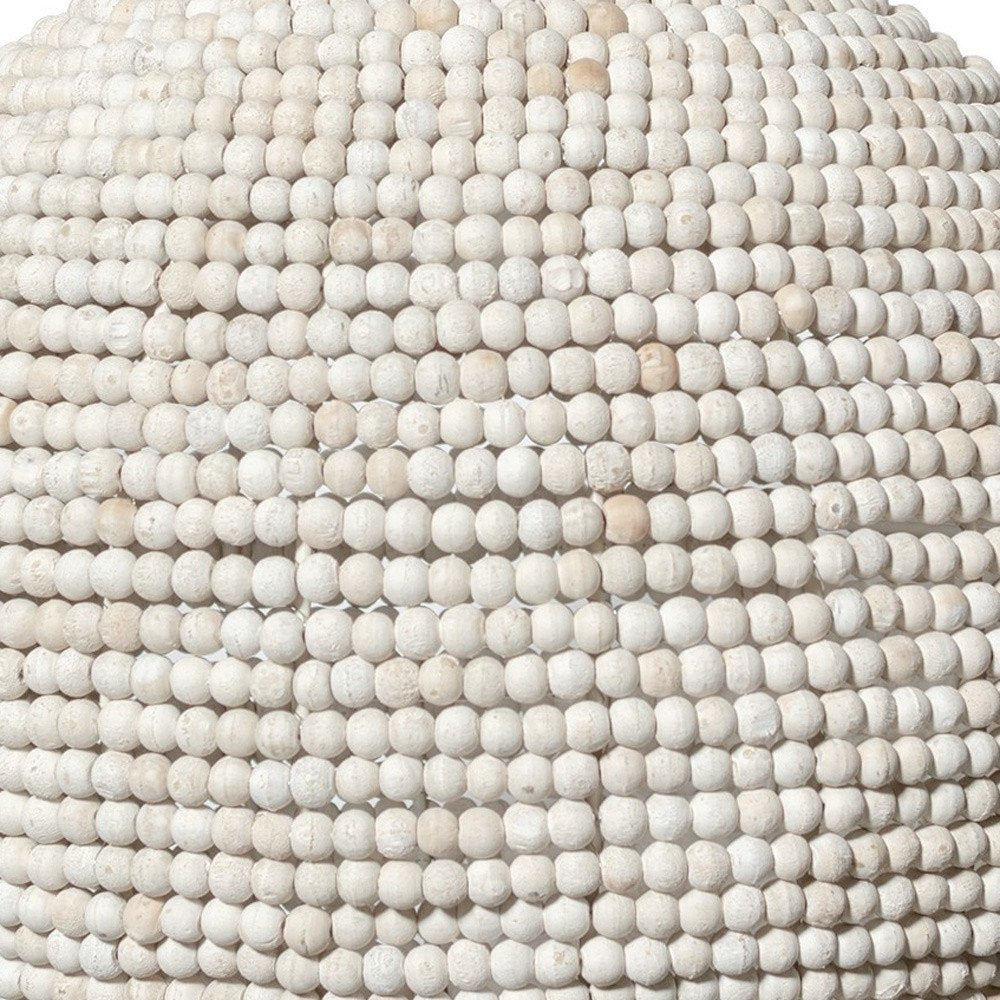 Whitewash Beaded Ball Hanging Pendent Light