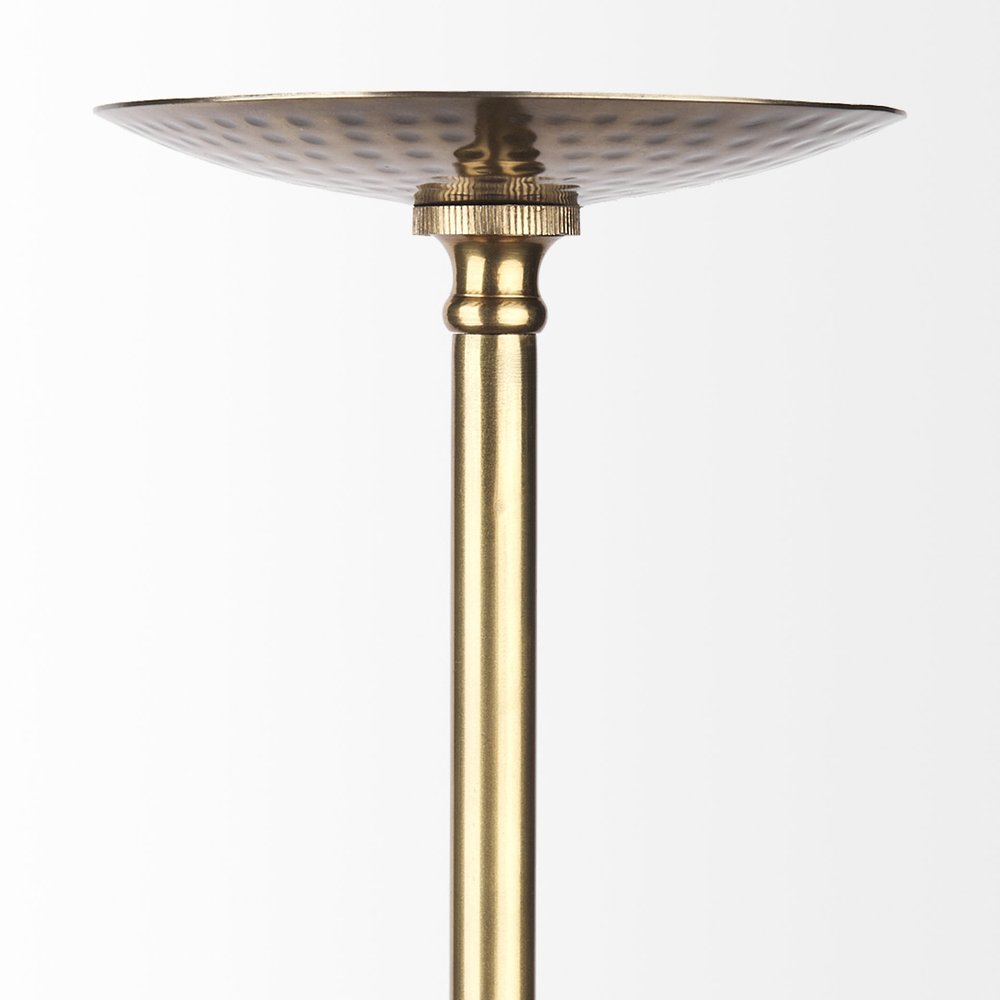 Hammered Gold Metal Hanging Pendant Light on a white background