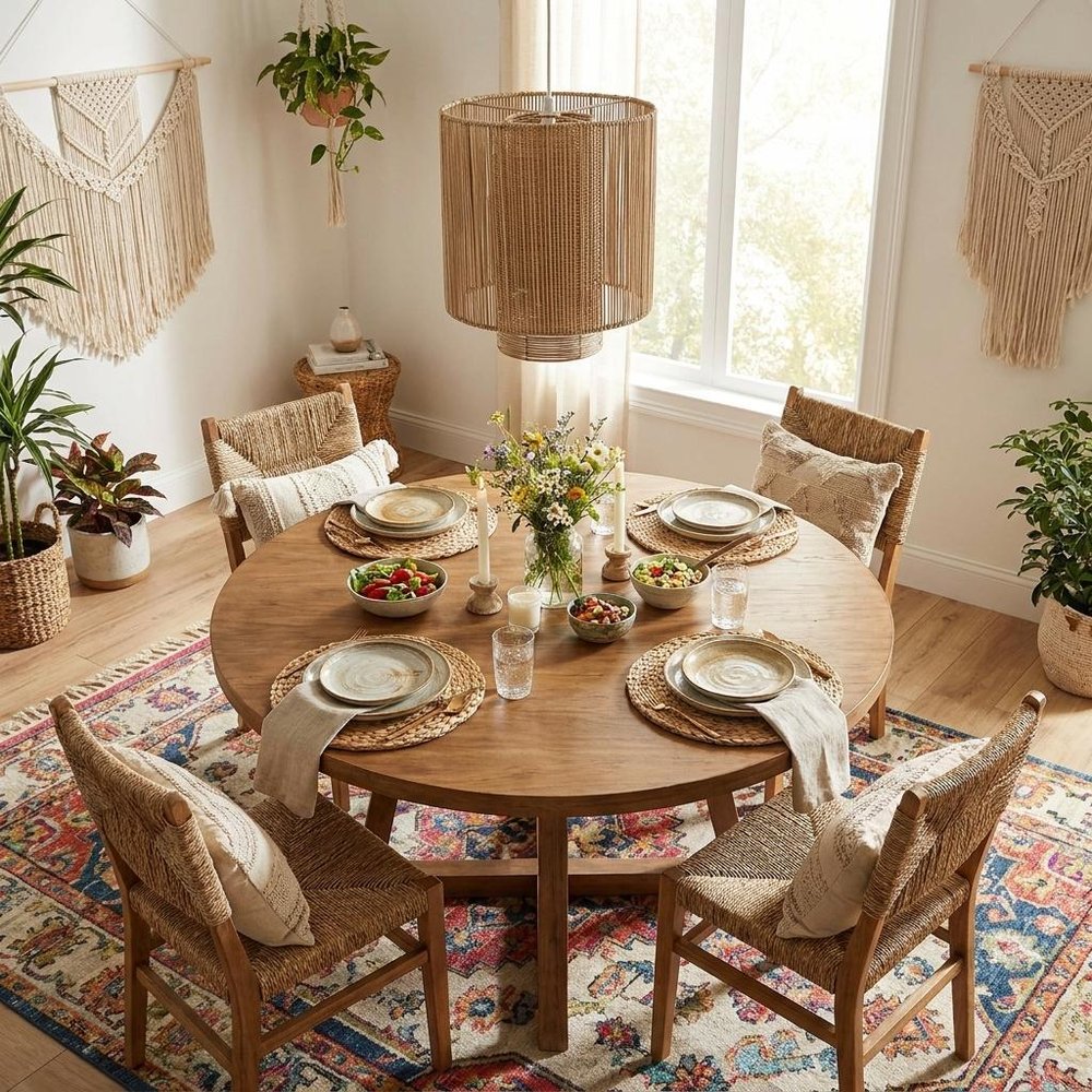 Natural Cane Cylindrical Hanging Pendant Light