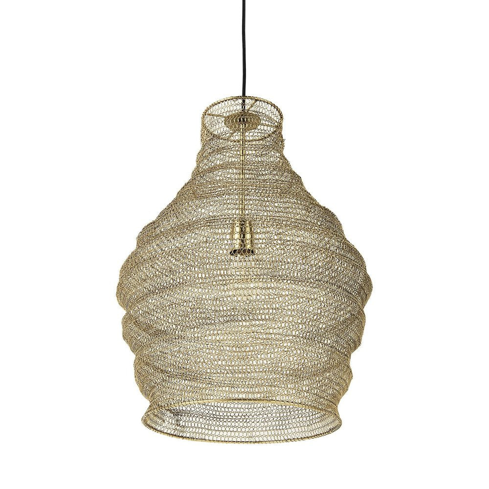 Gold Metal Wire Mesh Hanging Pendant Light