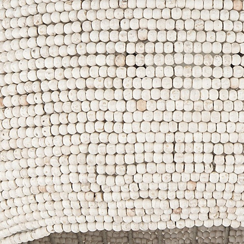 Whitewash Beaded Hanging Chandelier on a white background