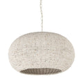 Whitewash Beaded Hanging Chandelier on a white background