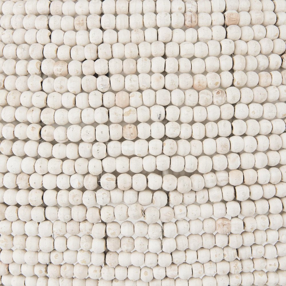 Whitewash Beaded Hanging Chandelier on a white background