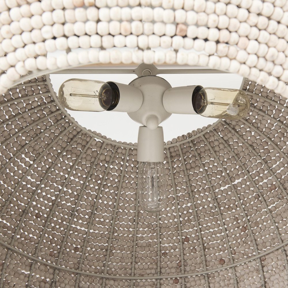 Whitewash Beaded Hanging Chandelier in a home interior
