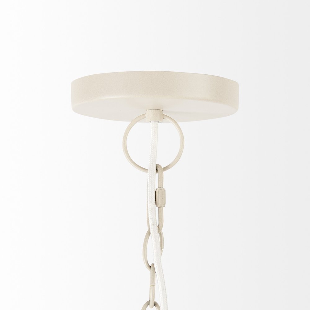 Light Brown Six Tier Hanging Chandelier on a white background