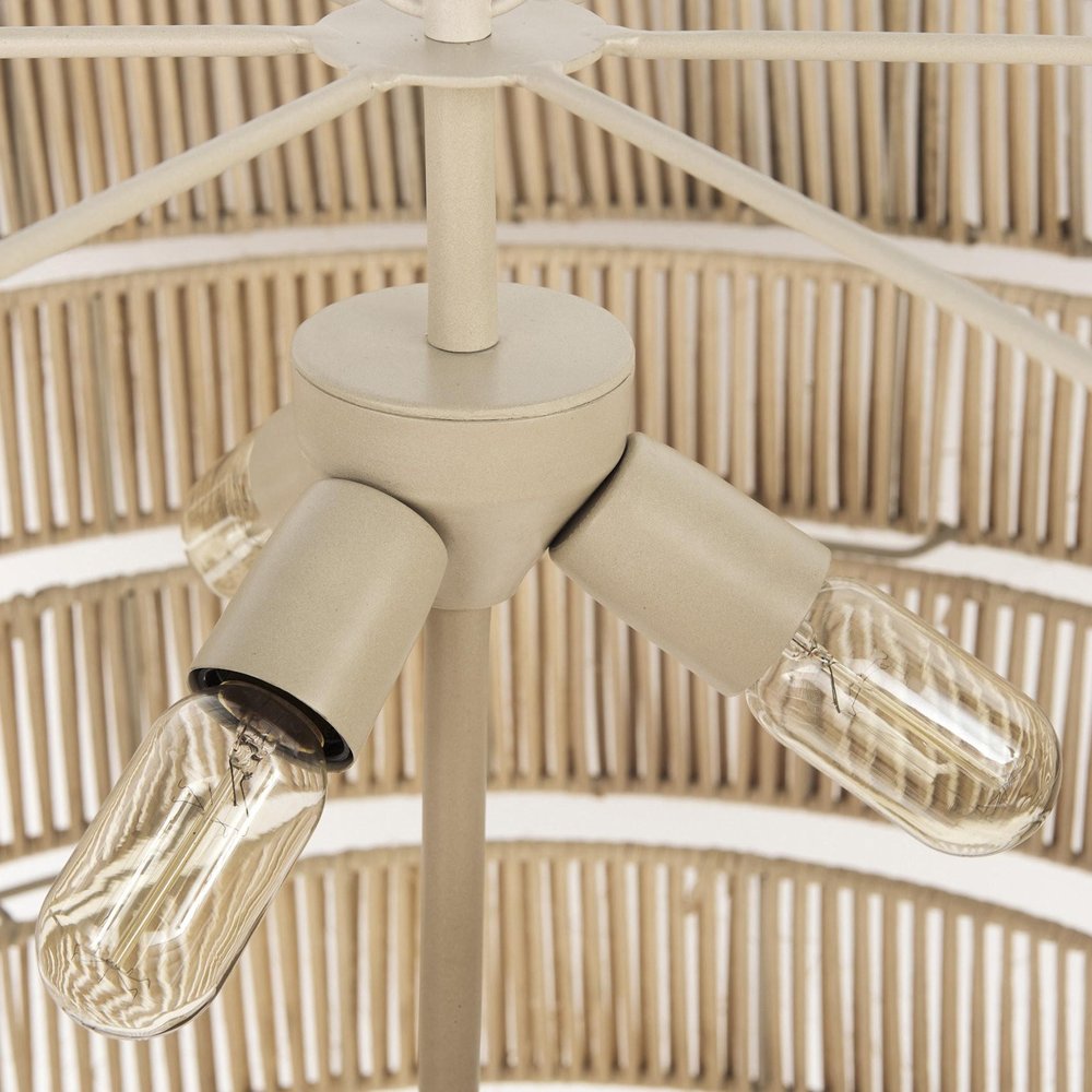 Light Brown Six Tier Hanging Chandelier close-up detail
