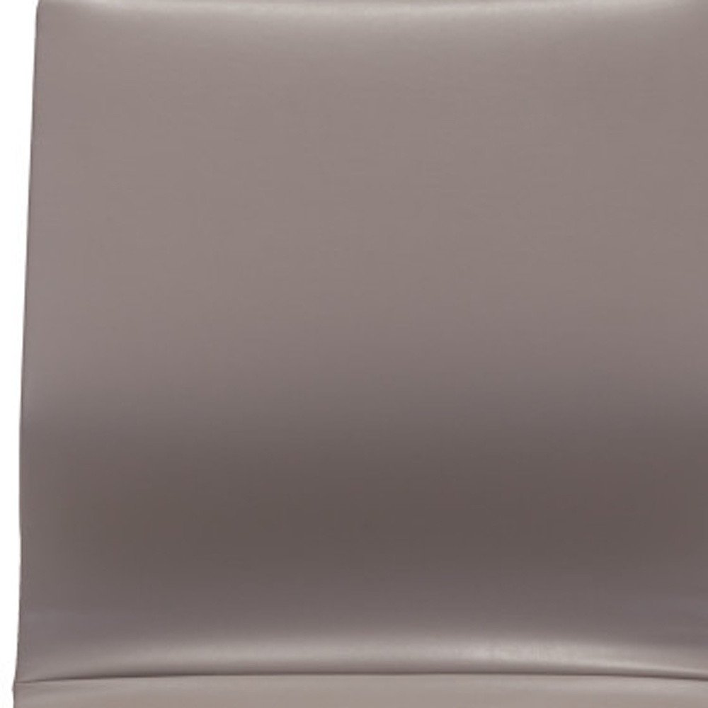 Taupe and Silver Swivel Faux Leather Conference Office Chair close-up detail