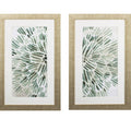 Set of Two Seafoam Green Watercolor Floral Wall Art on a white background