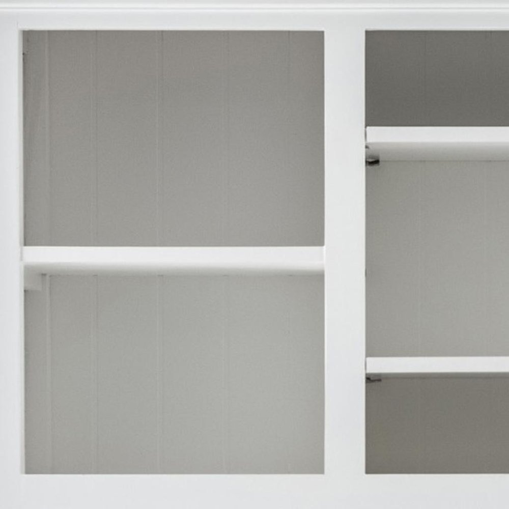 White Solid Wood Adjustable Two Tier Bookcase on a white background