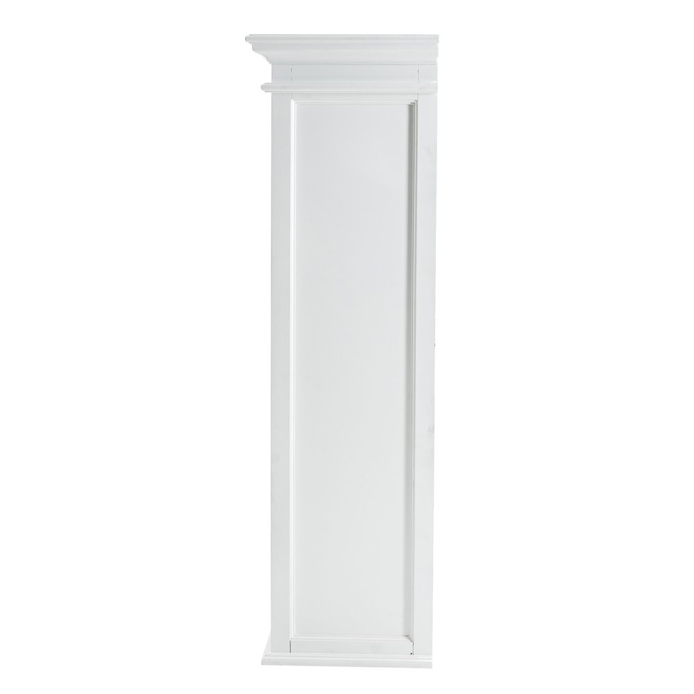 White Solid Wood Adjustable Two Tier Bookcase on a white background
