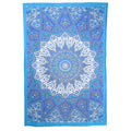 80" X 56" Royal Blue Mandala Cotton Hanging Tapestry