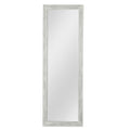 Brushed White Wooden Mirror on a white background