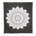 92" X 84" Black And White Mandala Cotton Hanging Tapestry