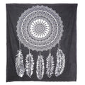 92" X 84" Black And White Abstract Cotton Hanging Tapestry