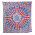 92" X 84" Orange Purple And Blue Mandala Cotton Hanging Tapestry