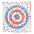 88" X 84" White Blue And Red Floral Cotton Hanging Tapestry