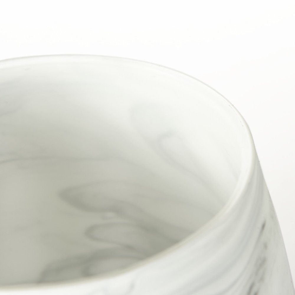 8" Gray Abstract Cylinder Crystal Glass Table Vase on a white background