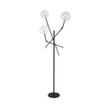 84" Black LED Floor Lamp With White on a white background